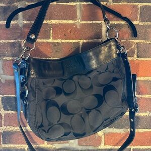 Coach Black Signature Shoulder Bag